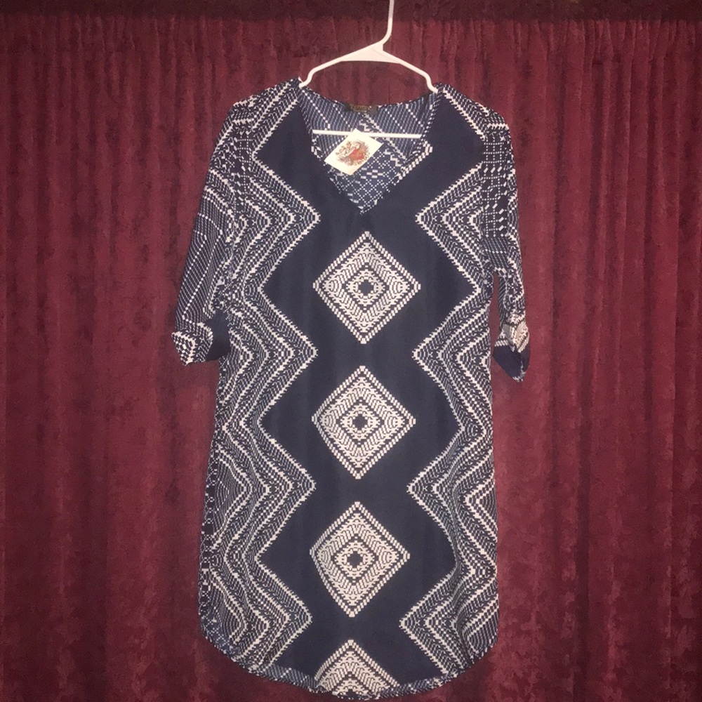 Renee C. Navy Shift Dress